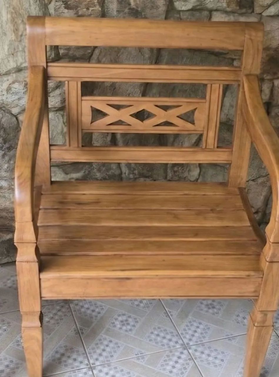 2 Poltronas de Madeira maciça peroba rosa  - Foto 2