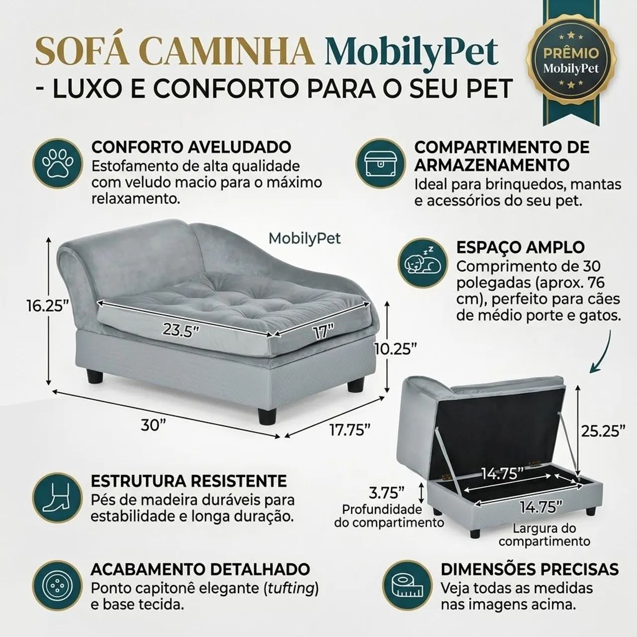 Caminha Pet com Baú - Foto 3