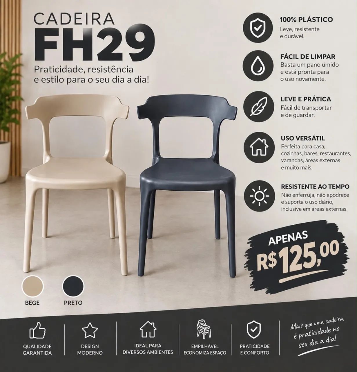 Cadeira Área Externa  e Residencial 