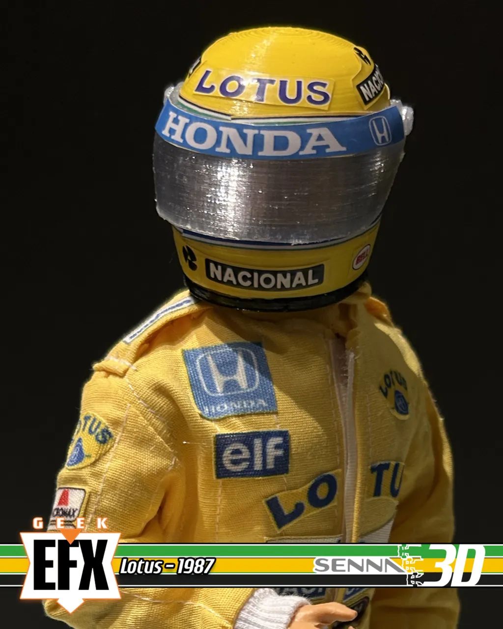 Kit Ayrton Senna 1/6 - Lótus Amarela