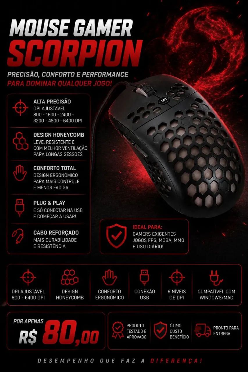Mouse Gamer Scorpion 