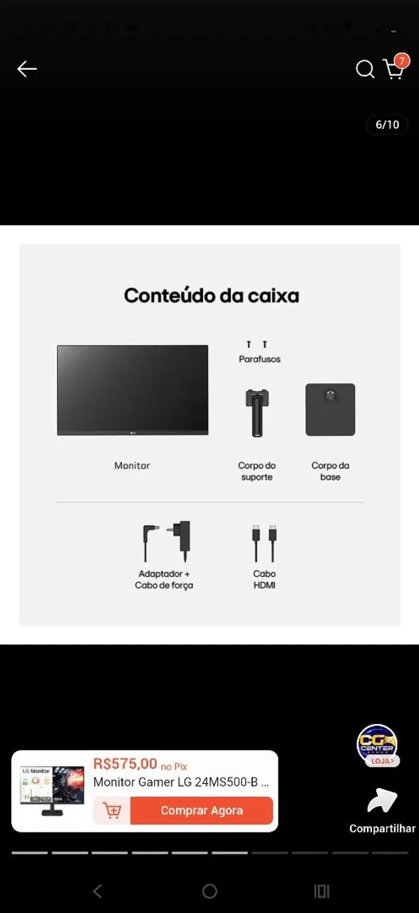 MONITOR LG 24 POLEGADAS 100HZ - Foto 3