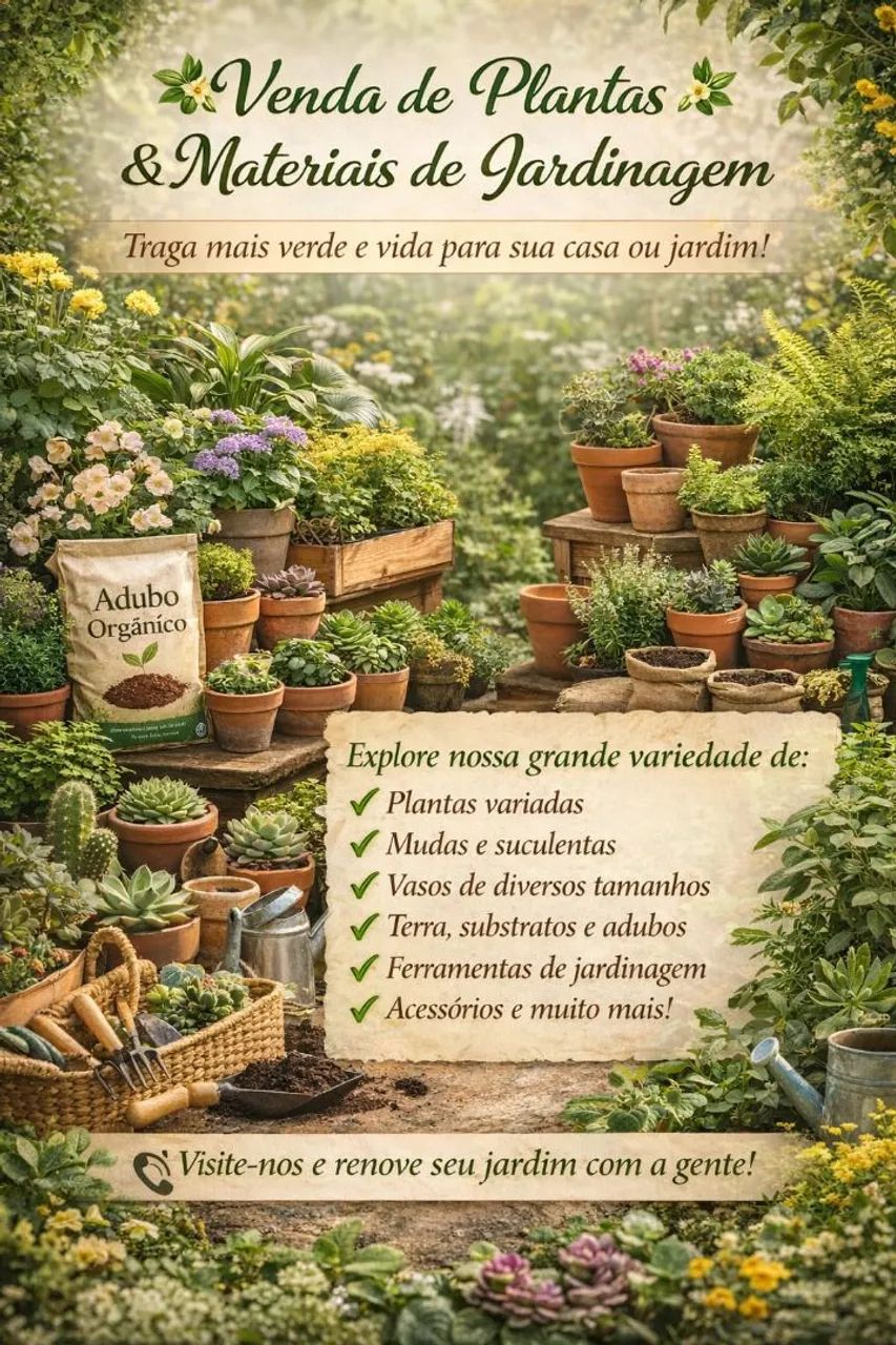 Vendo plantas e pastéis fritos e alugo toalhas e cortinas 