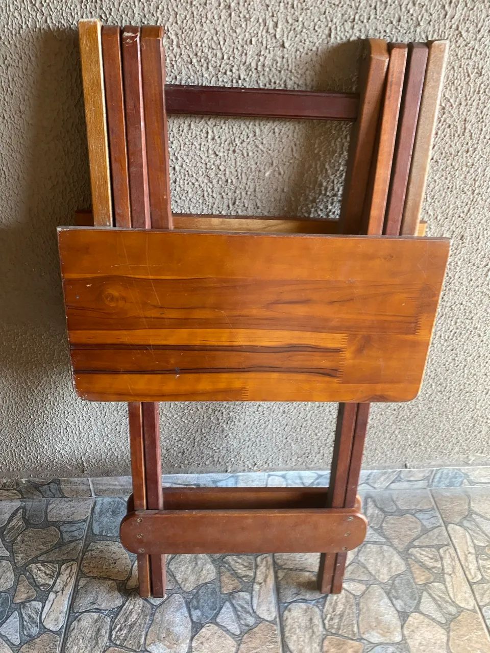 ? Mesa Dobrável de Madeira Maciça - Super Prática e Compacta! - Foto 2