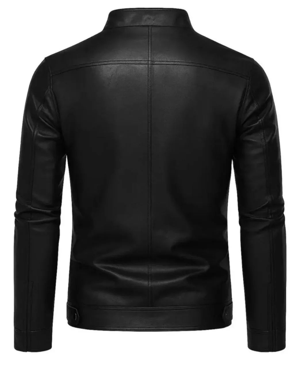 Jaqueta de couro preto básico  - Foto 2