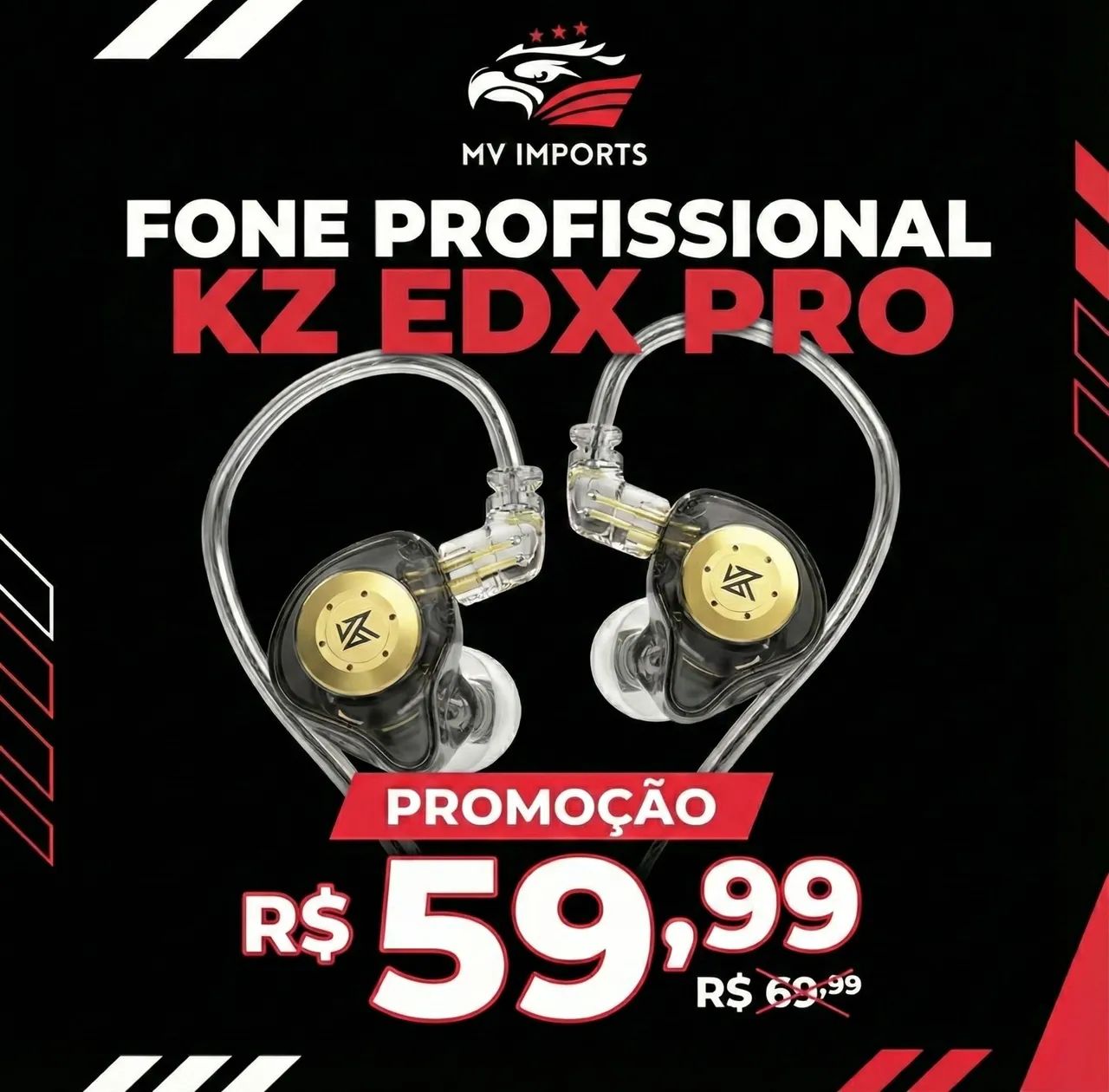 Fones Kz Profissionais Com Microfone/Sem Microfone  - Foto 2
