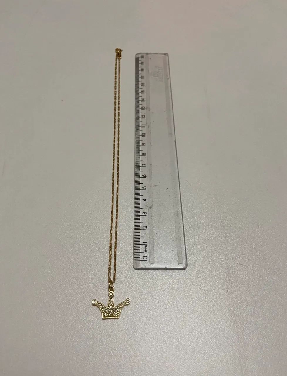 Colar pingente coroa com aplicação de zircônia - Foto 3