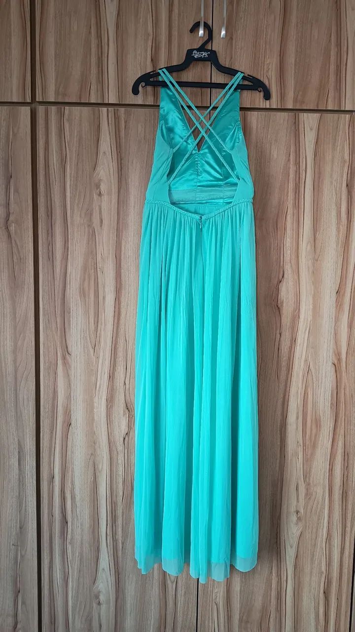 Vestido de festa verde piscina  - Foto 4