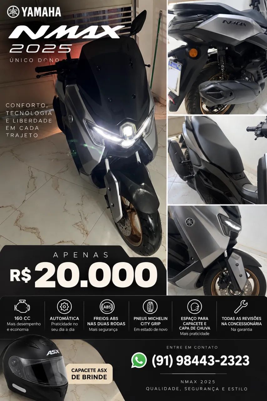 NMAX 2025 -PRATA ESTADO DE NOVA - Foto 2