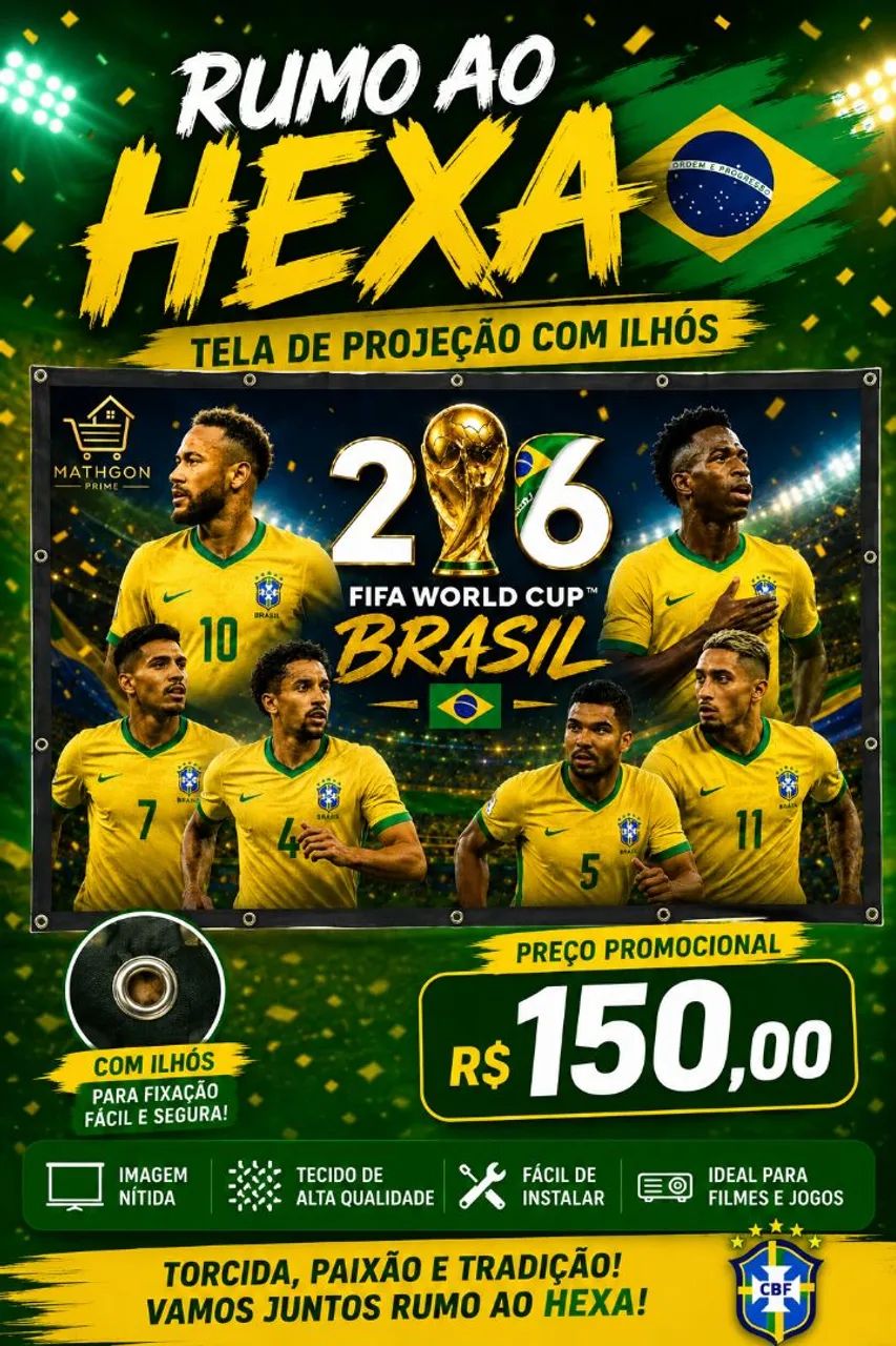 Tela de Projeção com Ilhós 