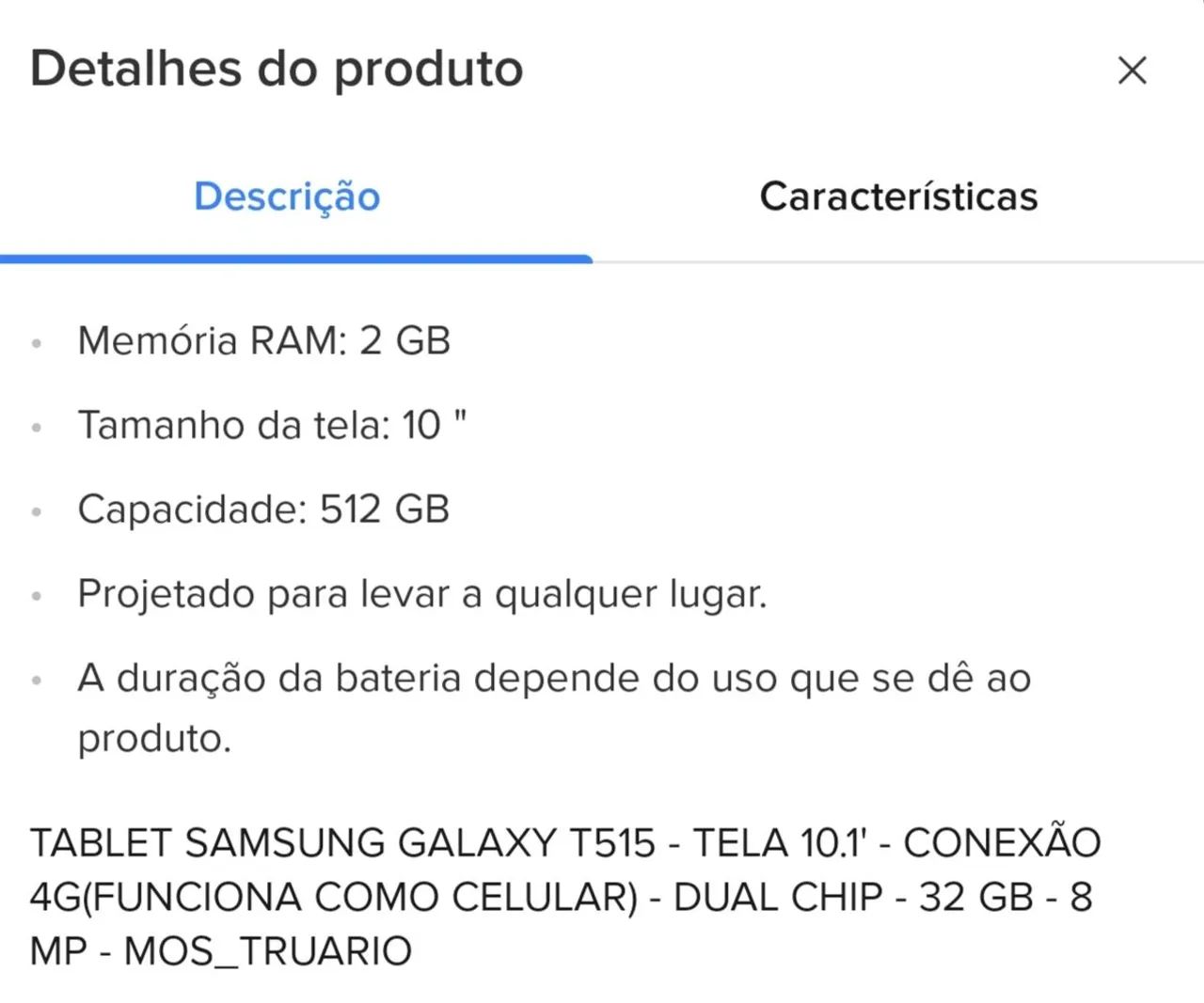 Tablet Samsung T515 Zerado 10 Polegadas  - Foto 3