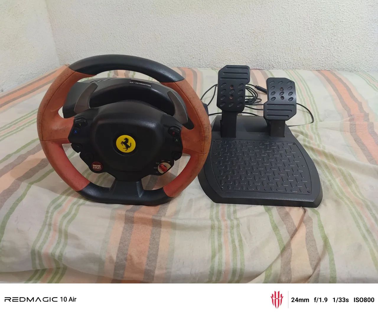 Volante e Pedais Thrustmaster Ferrari 458 Spider (Xbox e PC) - funcionando perfeitamente