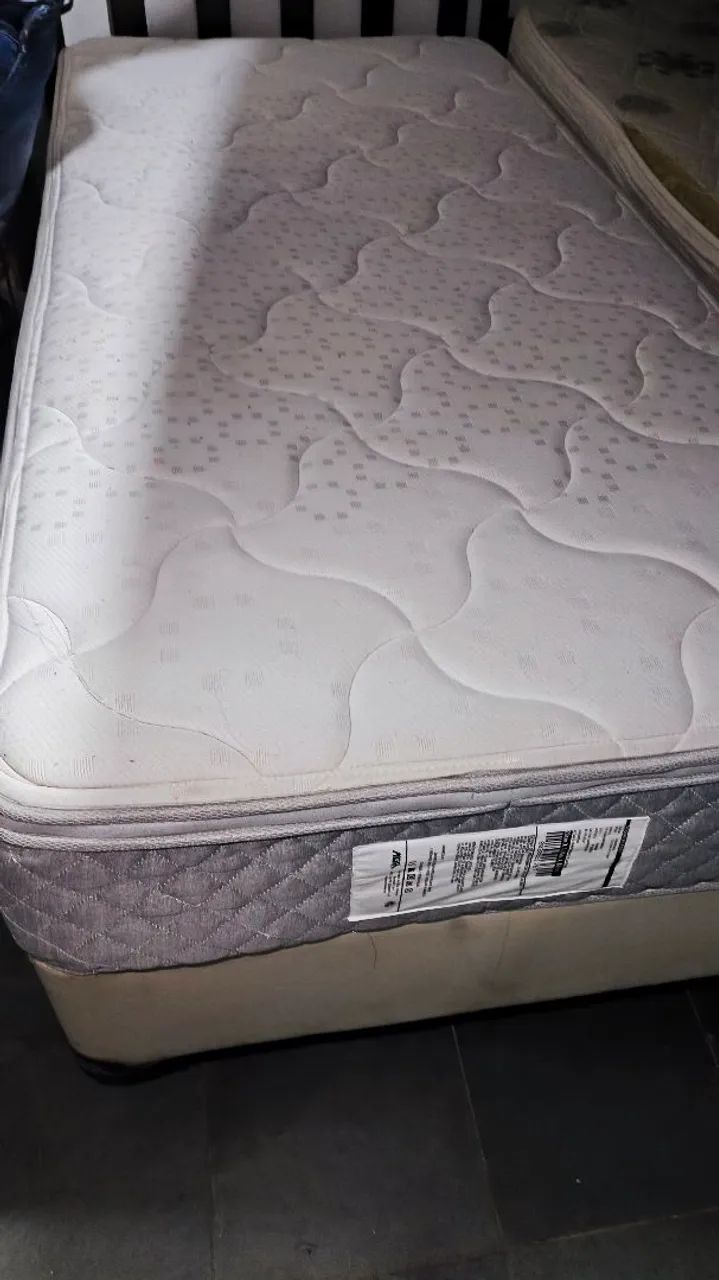 Cama box solteiro+ colchão semi novo  - Foto 3
