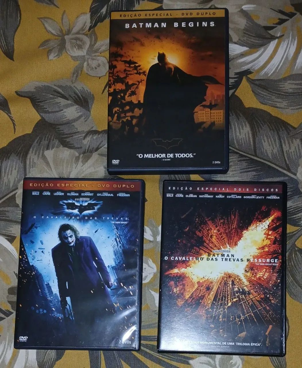 Dvds Duplos Trilogia Batman (Christopher Nolan) - 3 Dvds Duplos