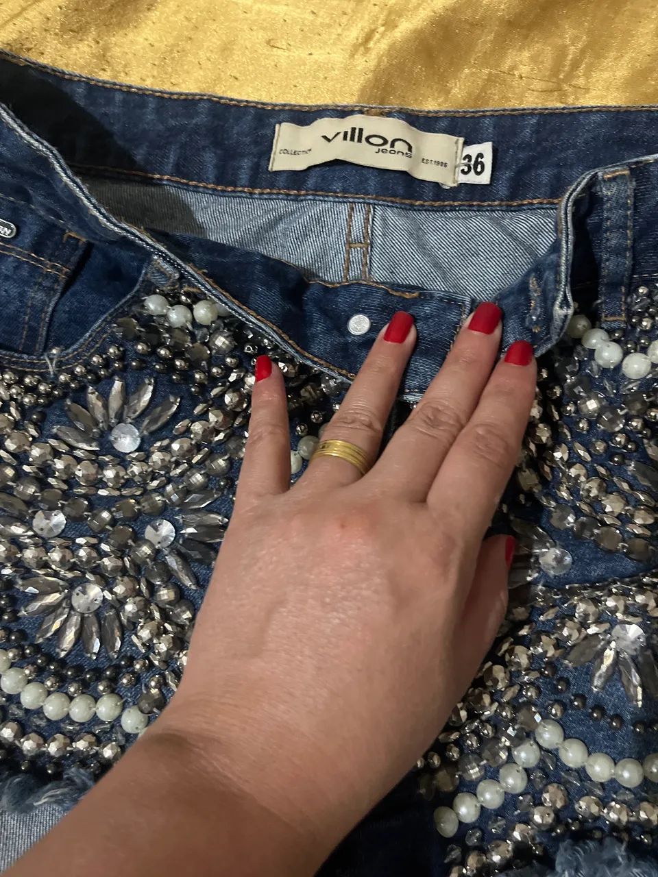 Short jeans lindo com pedraria  - Foto 2
