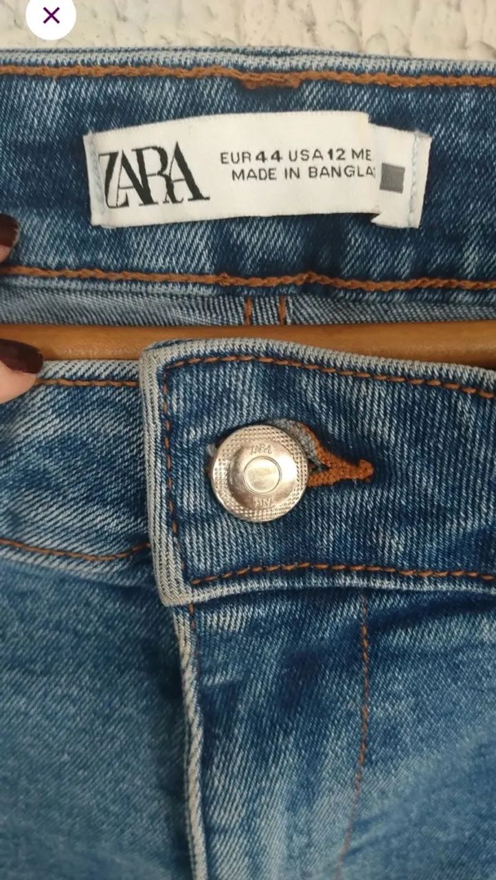calça jeans zara 44 - Foto 4