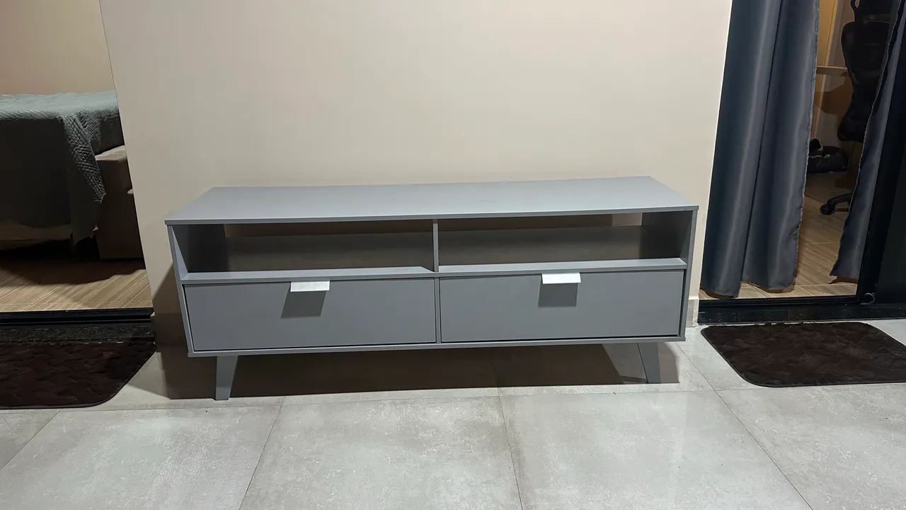 Rack cinza para tv até 55 polegadas 