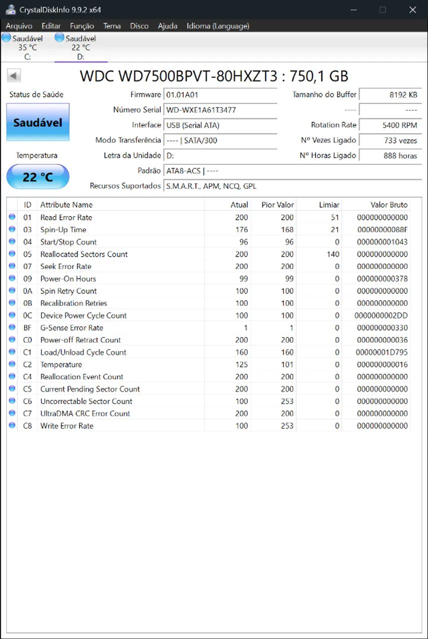 HDD EXTERNO COM HDD SATA DE 750 GB WESTERN DIGITAL - CASE NOTESHIP - Foto 2