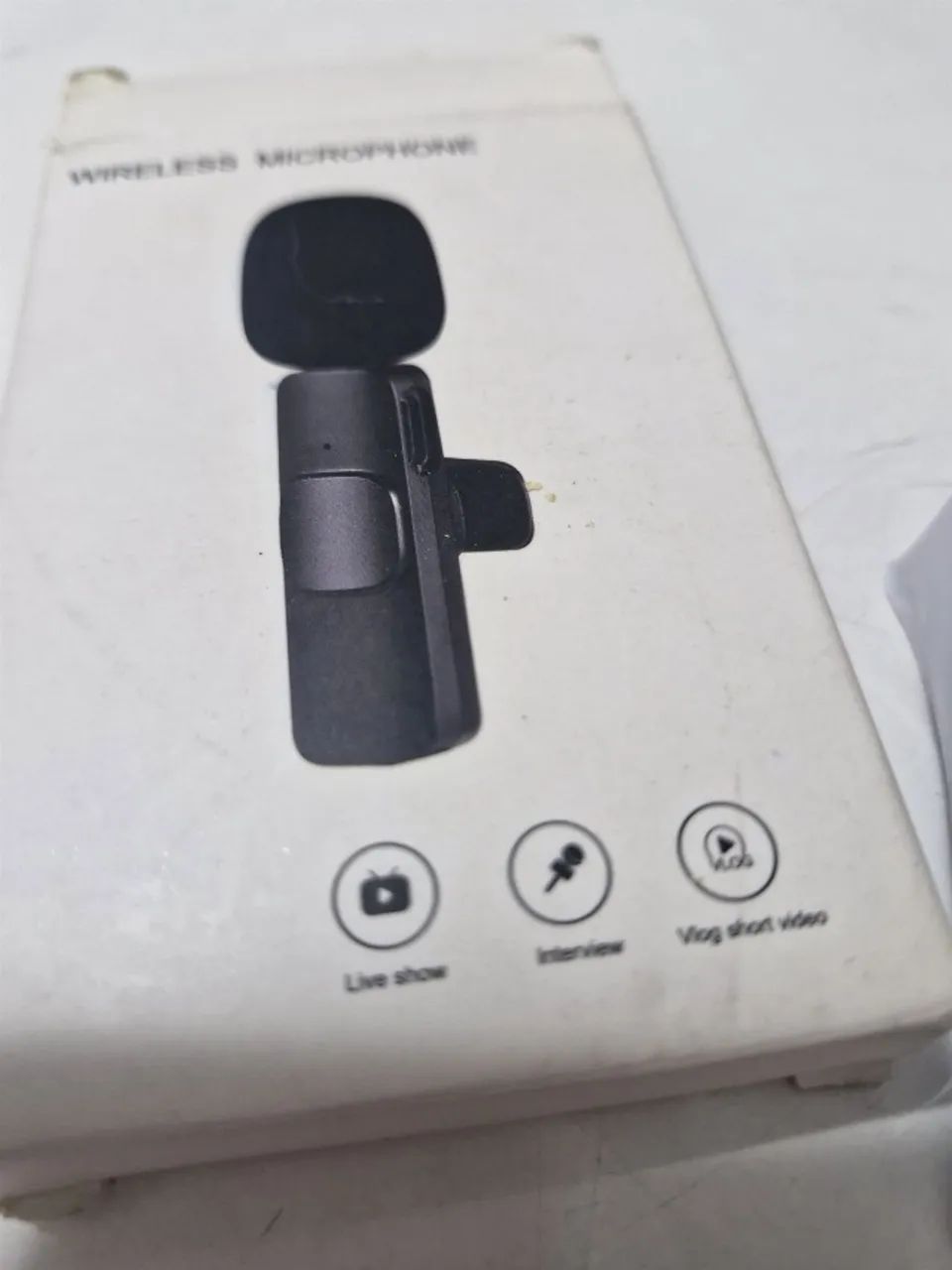 Microfone de Lapela Sem Fio para iPhone Lightning - Na Caixa - Foto 2