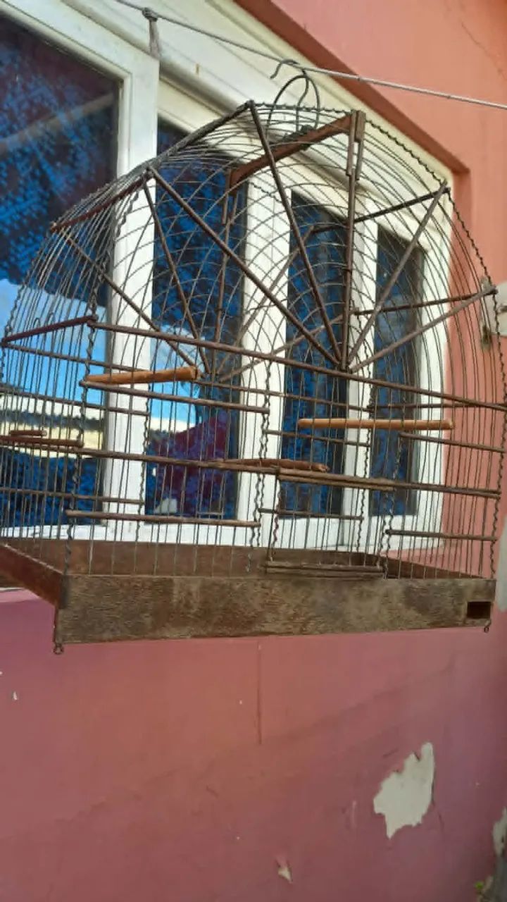 Gaiola grande ! só a falta a parte de baixo ! limpinha pronta pra uso !