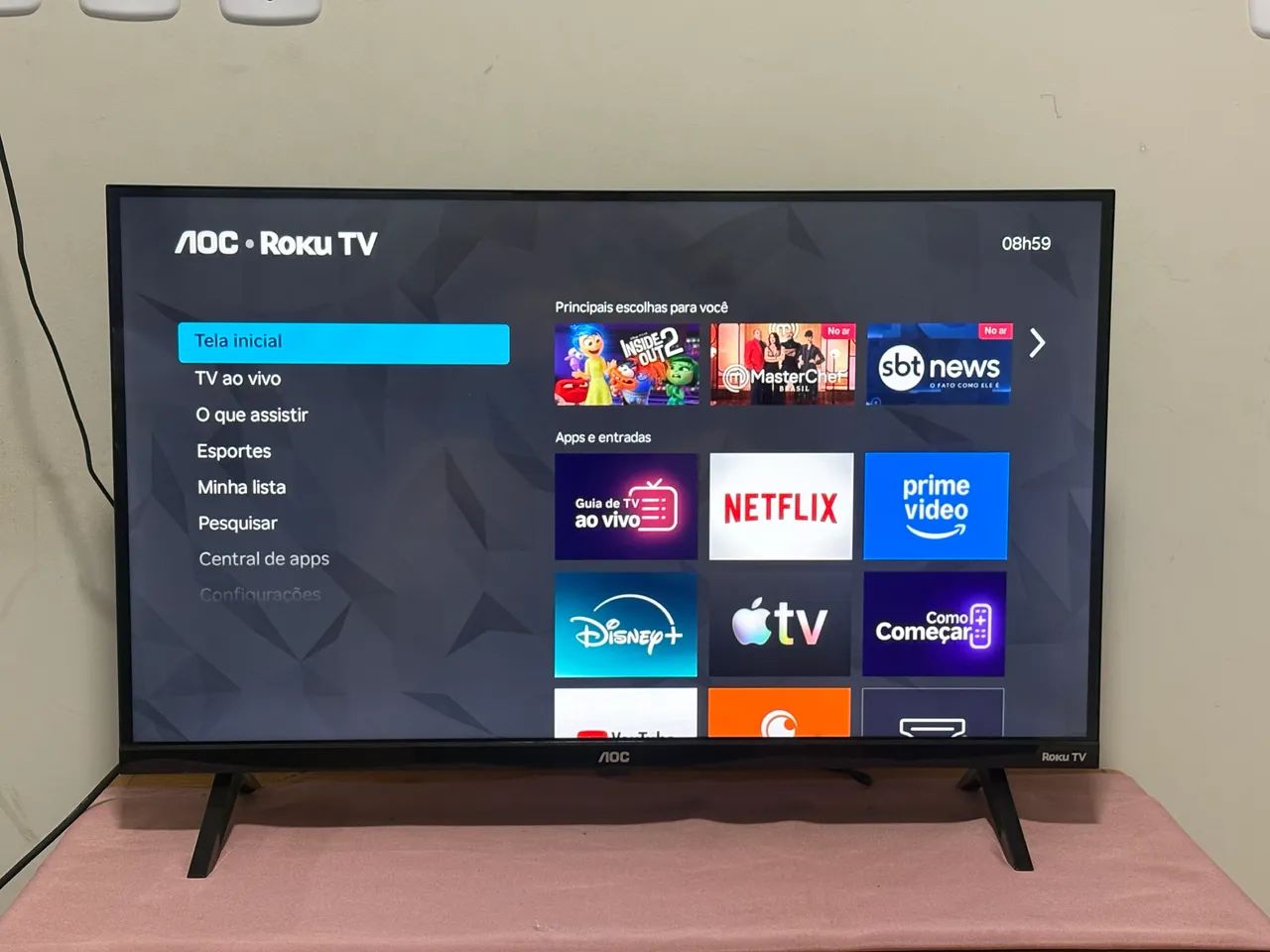 Smart TV AOC 32 polegadas com sistema Roku TV. - Foto 3