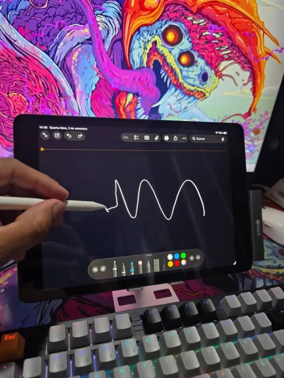iPad 9ª geração 64GB com caneta e acessórios
