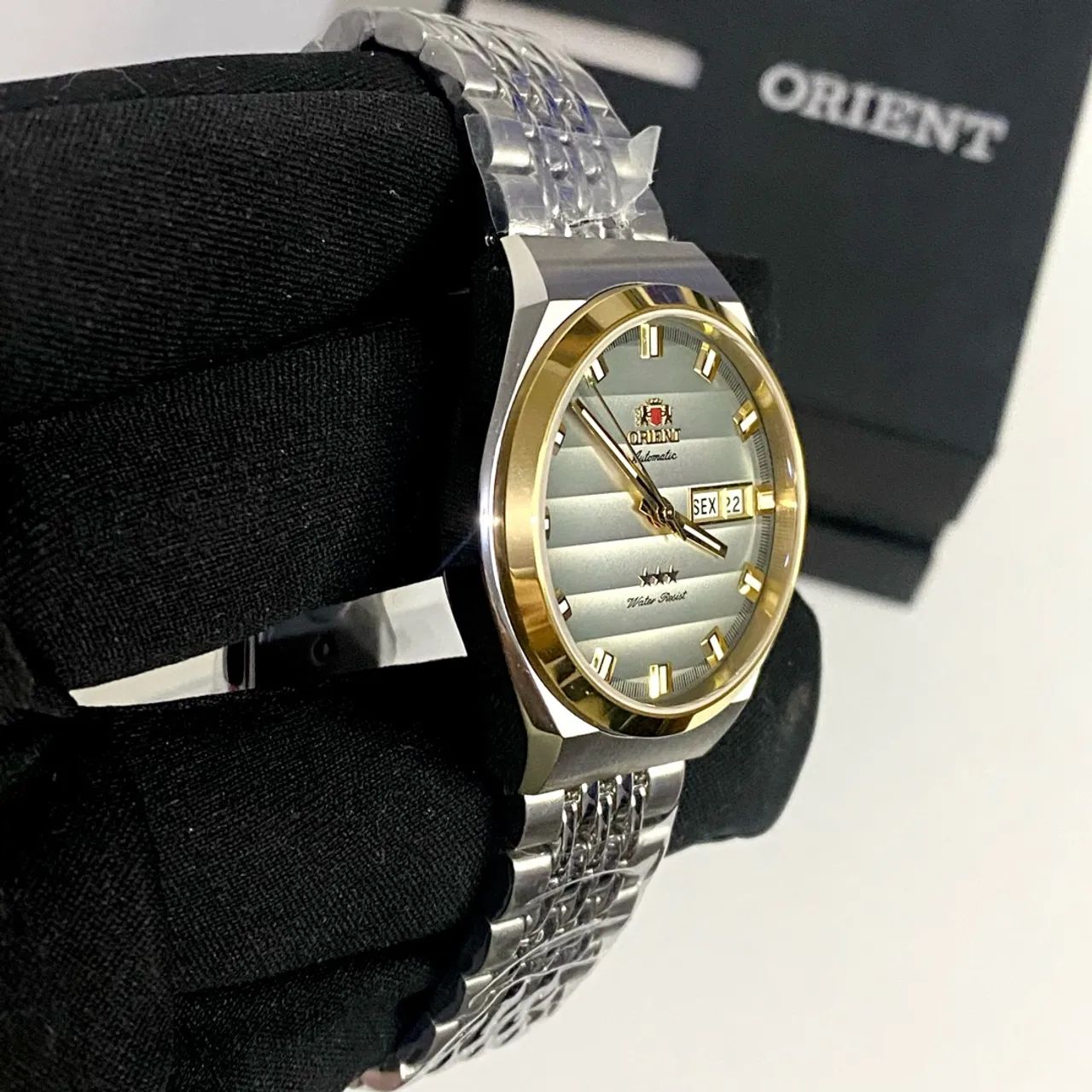 Orient 3 estrelas heritage misto aço e ouro original  - Foto 5