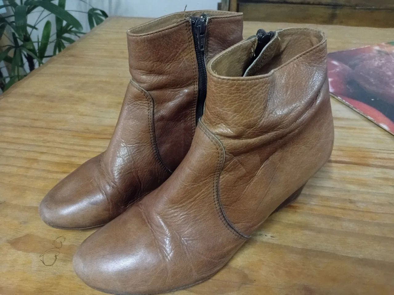 Bota feminina cano curto 