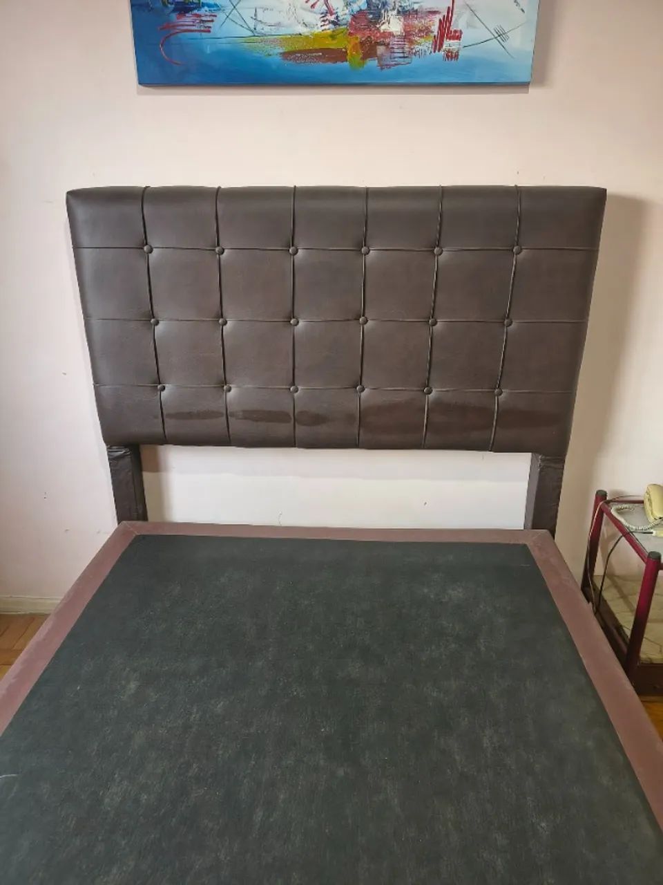 Cama Box de Casal com Colchão e Cabeceira - Foto 5