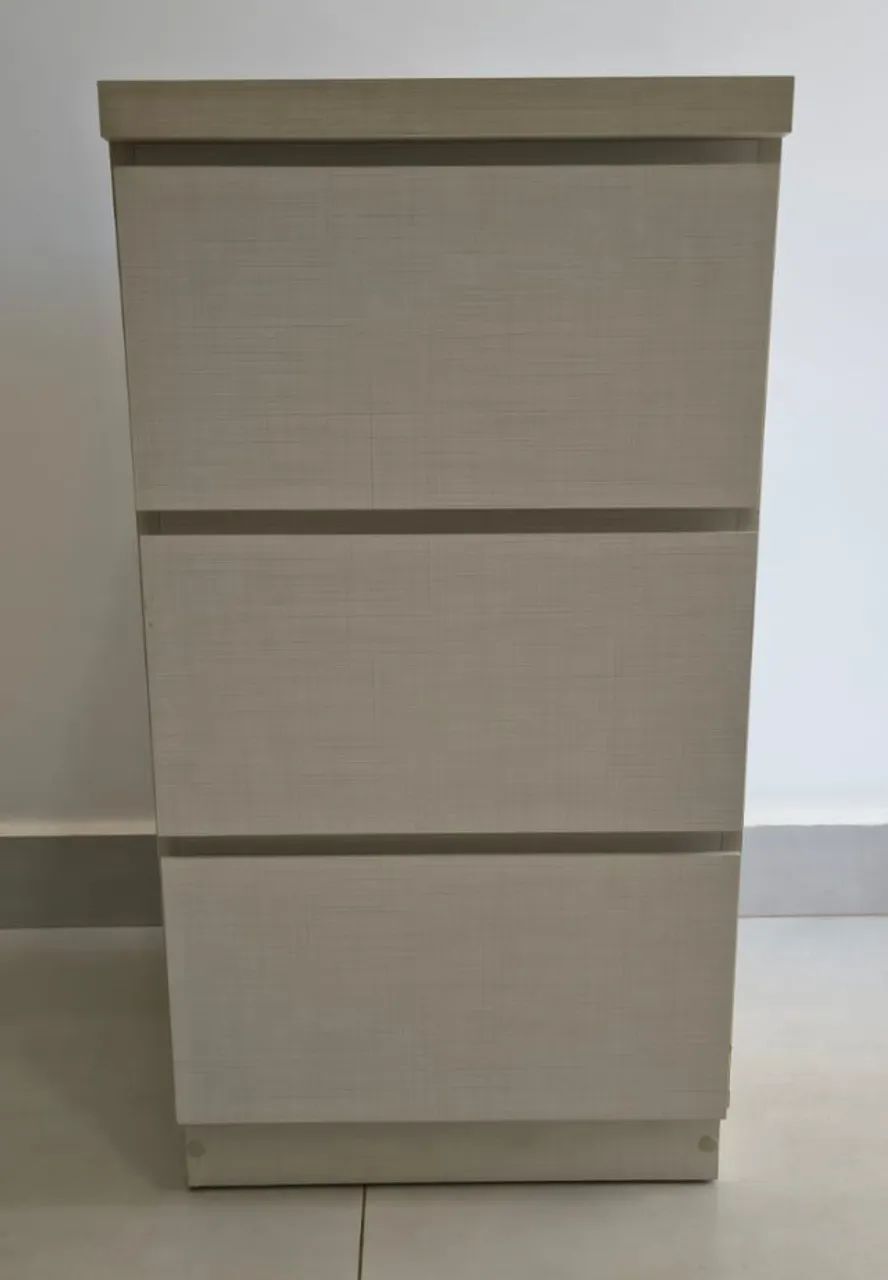 Dois Criados-Mudos MDF Branco Ártico - Foto 2