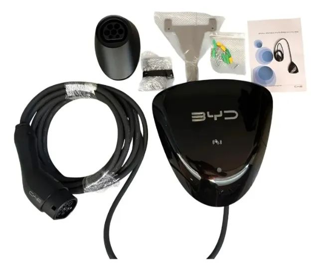Carregador Veicular Byd Wallbox 32a 220v 7kw Preto Original - Foto 2