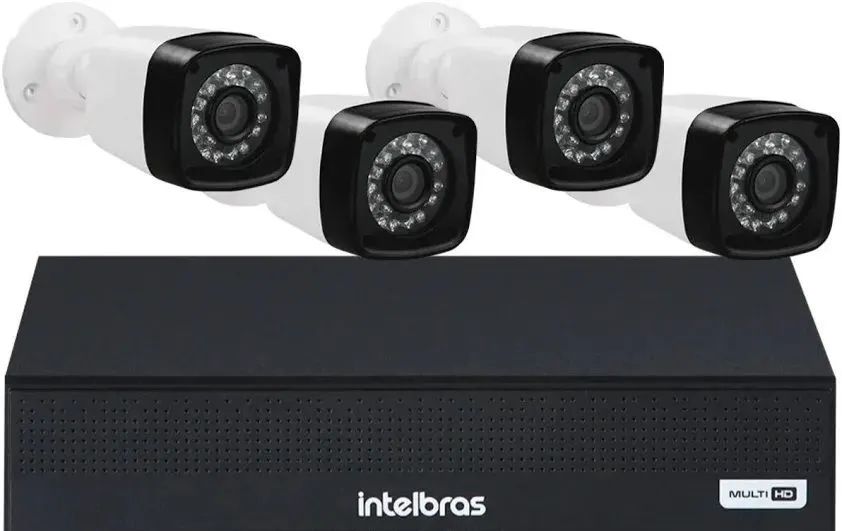 KIT DVR INTELBRAS COM 4 CAMERAS