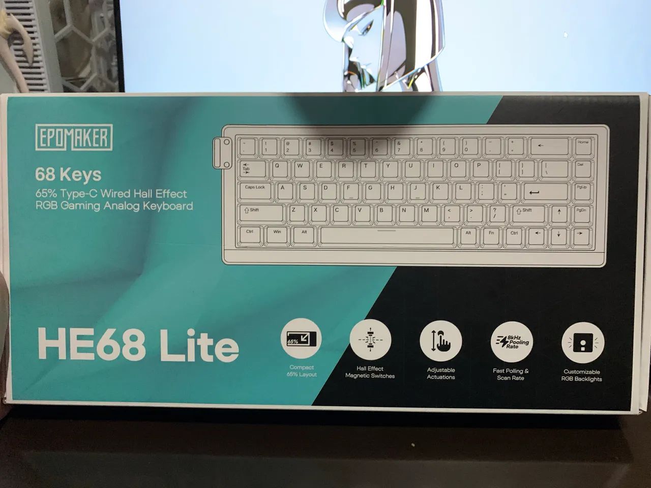 Teclado Magnético Epomaker He68 Lite - Foto 3