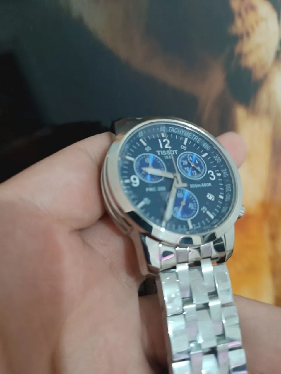 Relógio TISSOT PRC200 FUNDO AZUL TUDO FUNCIONAL ZERADO - Foto 4