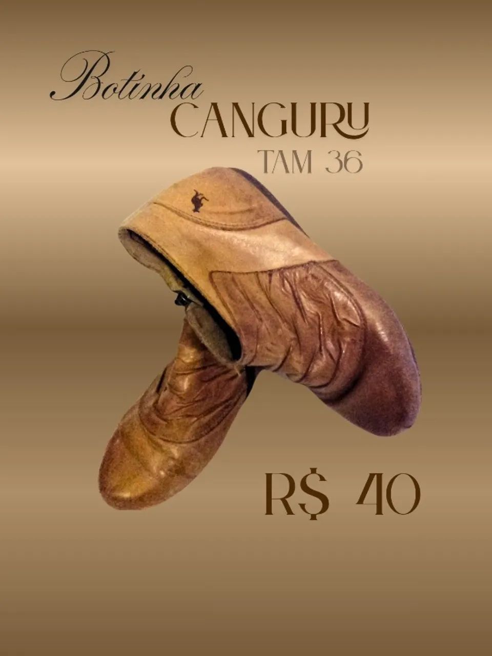 Botinha Canguru Caramelo Tam 36