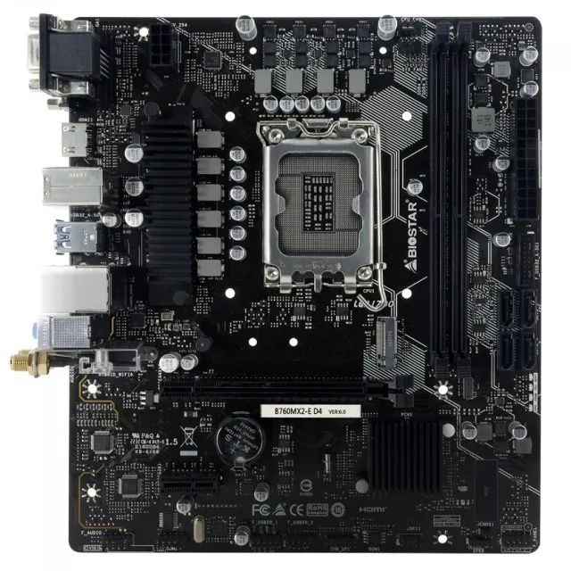 Placa Mãe Biostar B760mx2-E D4, Chipset B760, Intel Lga 1700, Matx, Ddr4 - Foto 2