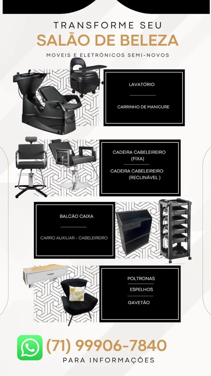 Vendo material para salão 