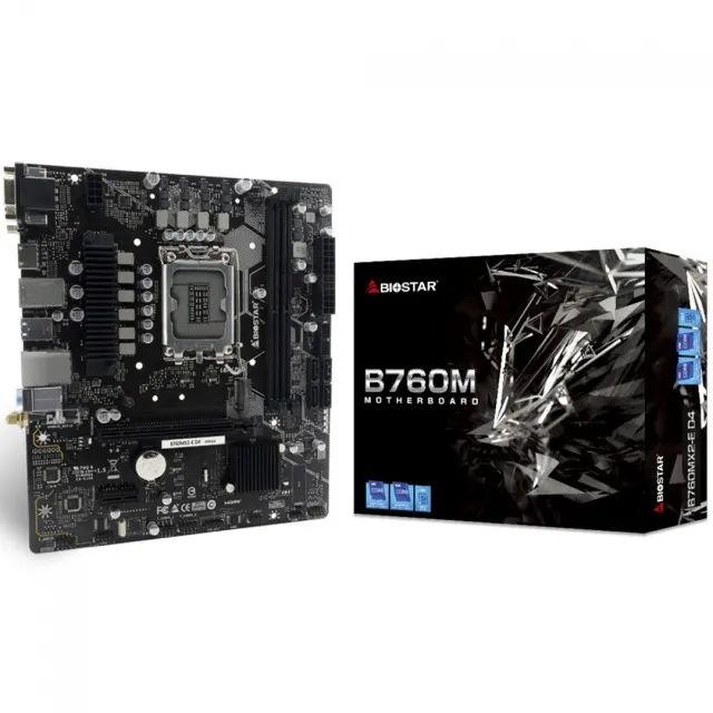 Placa Mãe Biostar B760mx2-E D4, Chipset B760, Intel Lga 1700, Matx, Ddr4