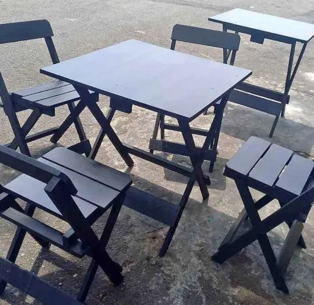 Conjunto mesa e cadeiras dobrável - Foto 2