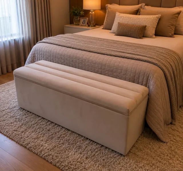 Puff Baú Decorativo para Quarto de Casal