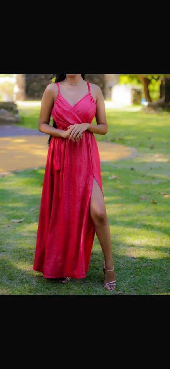 Vestido longo vermelho 