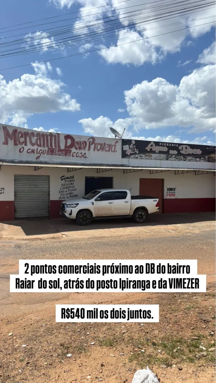 Vendo 2 pontos comerciais no Raiar do Sol