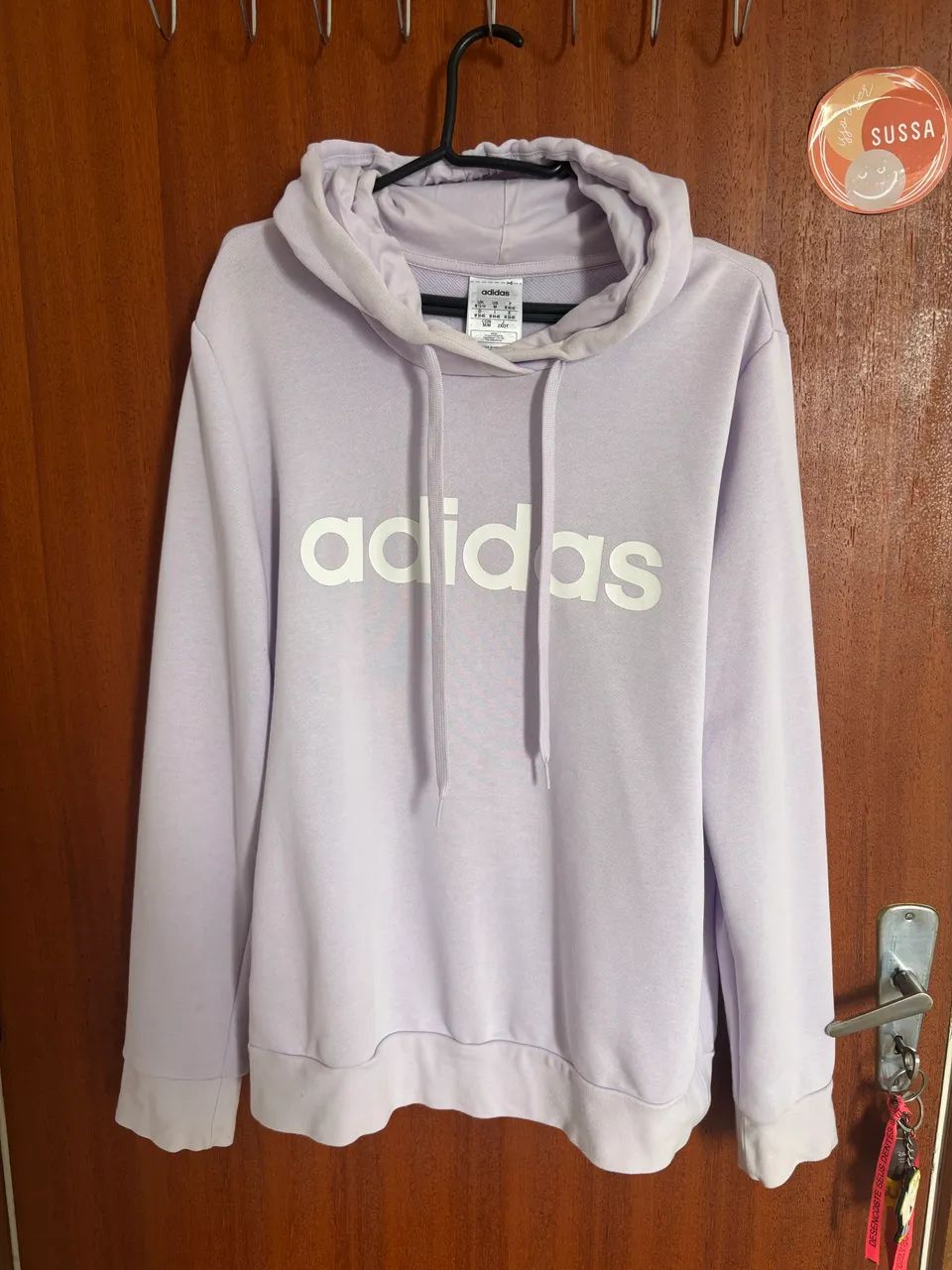 Moletom Adidas Original Lilás Tamanho M - Foto 3