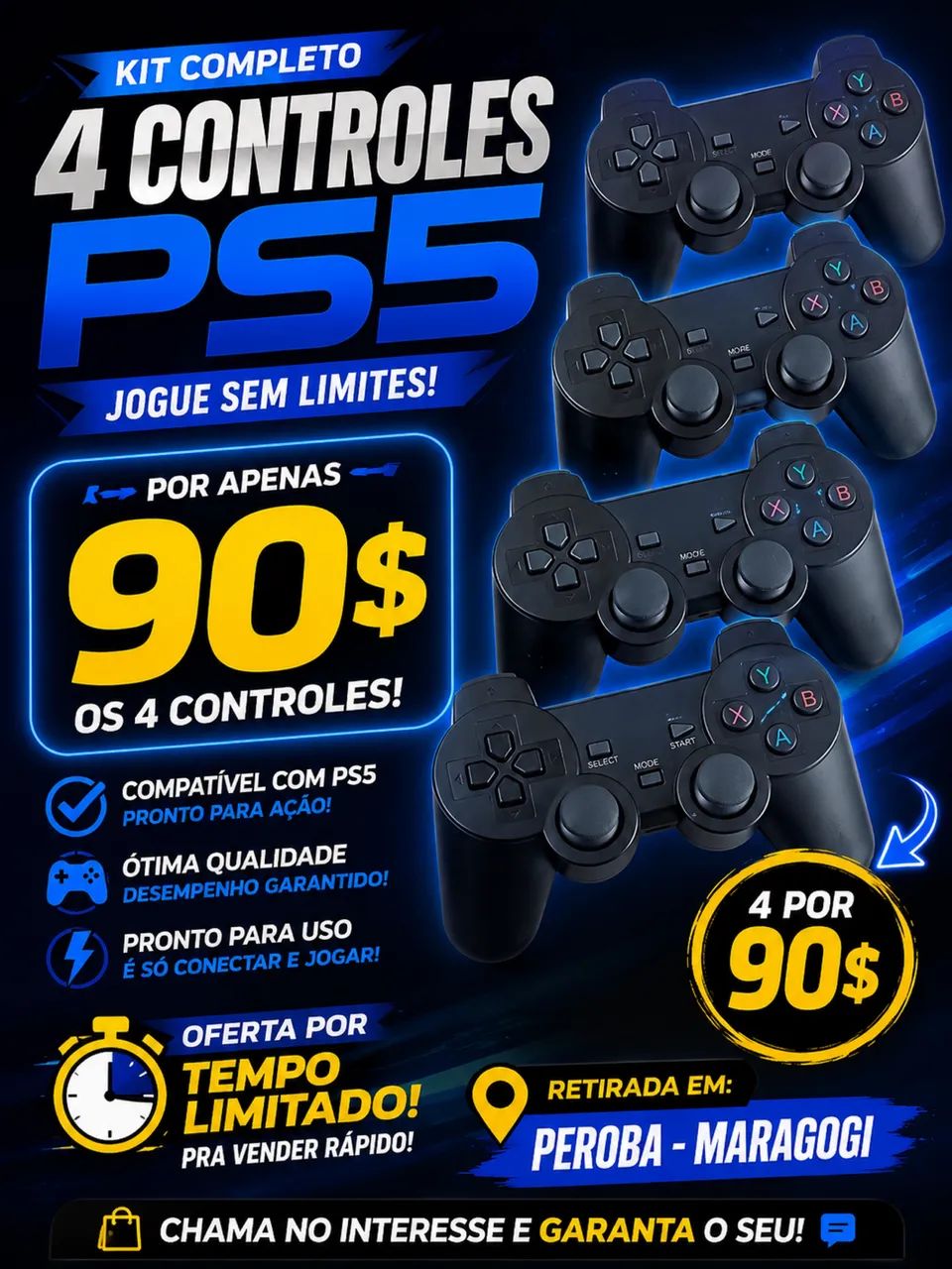 CONTROLE PARA VÍDEO GAME 
