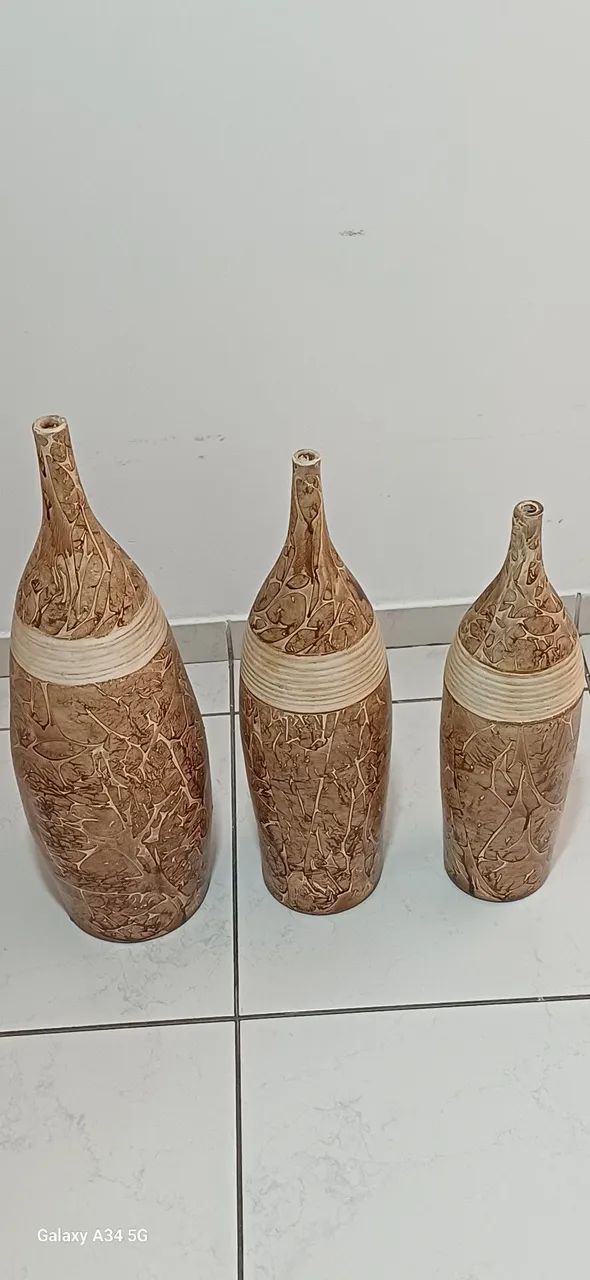 Conjunto de vasos decorativos - Foto 2