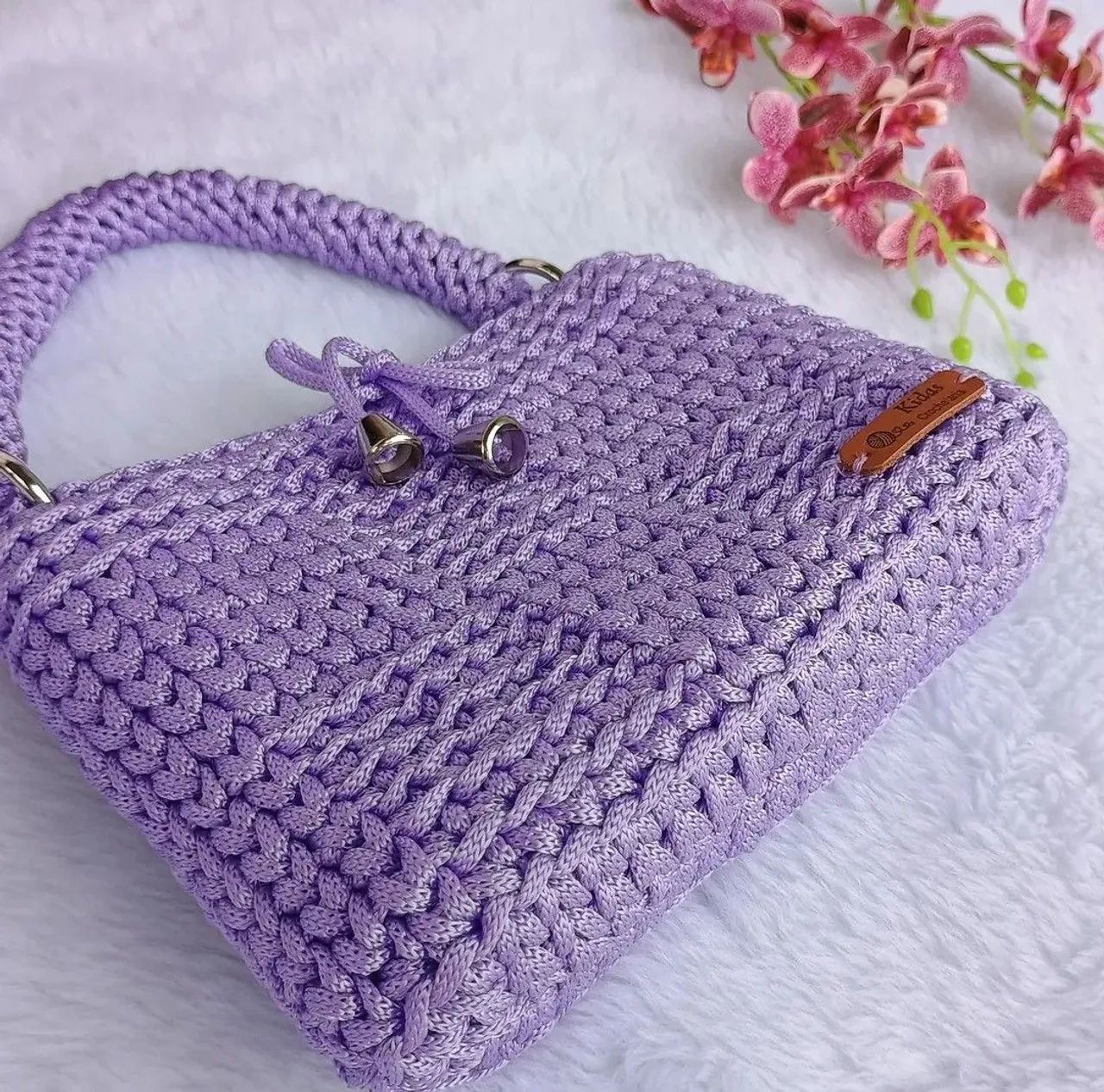 Bolsa de crochê em fio naltico 