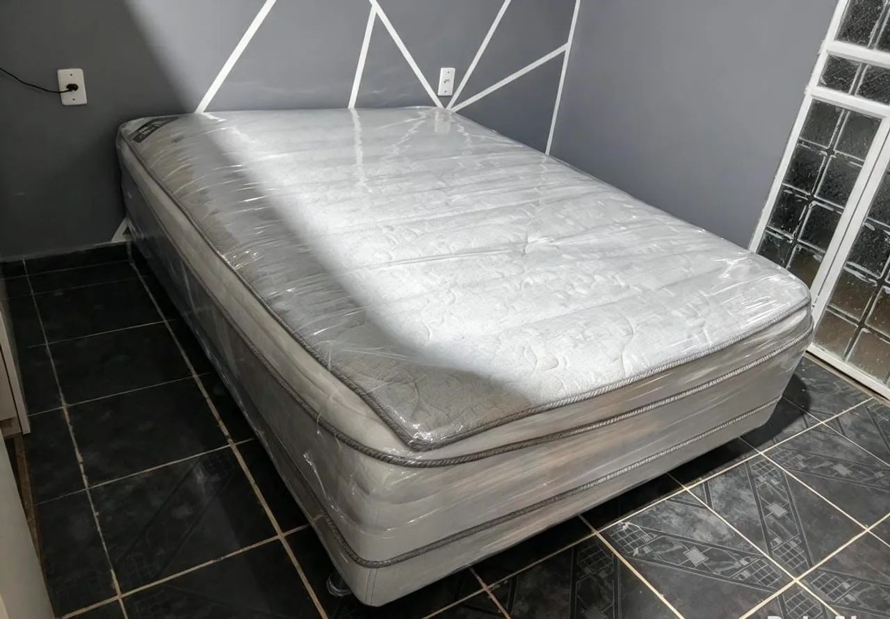 Cama Box Casal De Espuma Grossa Higienizada - Foto 2