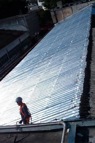 Trabalho com aplicação de manta asfaltica 