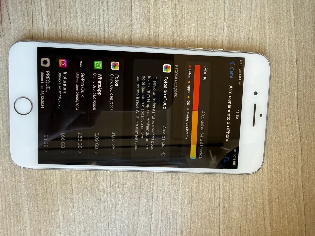 iPhone 8 Plus 64 GB Branco - Funcionando Perfeitamente - Foto 4