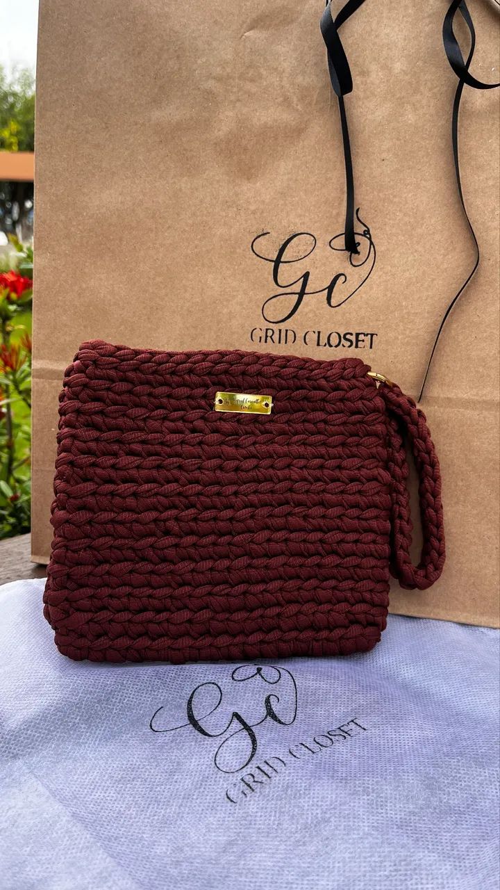 Bolsas de crochê com fio de malha premium  - Foto 3